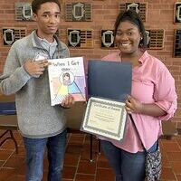 COMPETITION WINNER – Jakiron Crumble, left and Mikiyah Mitchell, right, competed in Children’s Lit Book and received first place in the Educators Rising Conference held Nov. 5 at Murray State University. (Photo submitted)