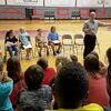 4th DEBATE AT HCES – Hickman County Elementary School Principal Richard Todd speaks to the fourth grade students about the right and responsibility to vote during the recent Leadership Cabinet debates and elections at the school. (Photo submitted)