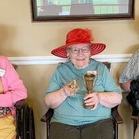 A WINNING DAY AT THE (PARK TERRACE ASSISTED LIVING) TRACK – Winners for this year's Derby Day festivities at Park Terrace Assisted Living in South Fulton included, left to right, Naomi Fuller, Thelma Linder and Raymond Beach. (Photo submitted.)