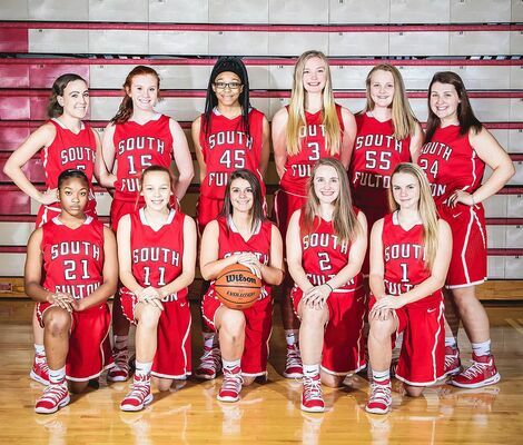 2018-2019 SOUTH FULTON HIGH SCHOOL LADY RED DEVILS GIRLS BASKETBALL TEAM --  Pictured are, front row, left to right, Ca'Shayah McClerkin, Aaliyah McKnight, Meleah Sturgeon, Sophia McMinn, Meleah Buchanan; back row, left to right, Amber Lemon, Kailey Mayo, Venise Quinn, Allison Murphey, Sophia Hodges and Erin McDaniel. (Photo submitted.)