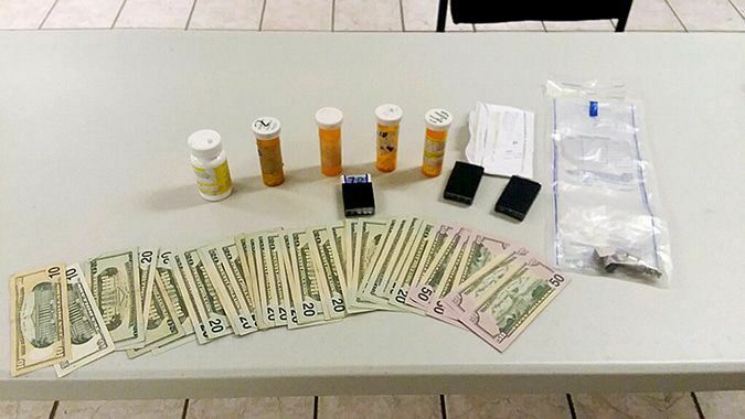 Drugs and cash were seized by the South Fulton Police Department following a warrant obtained to search a South Fulton residence Friday evening. (Photo submitted)