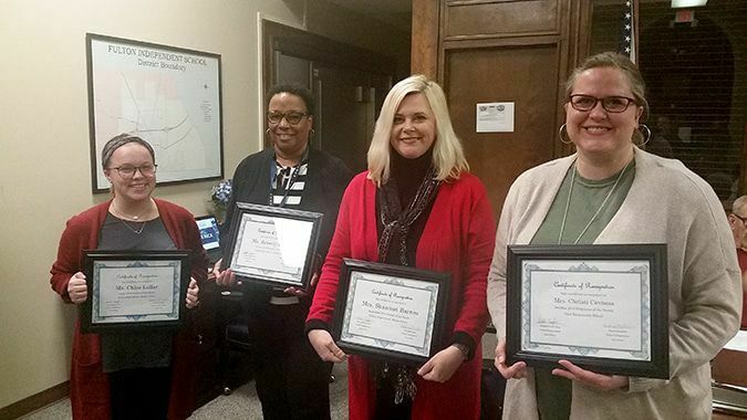 FULTON INDEPENDENT NAMES TOP TEACHERS FOR THE MONTH