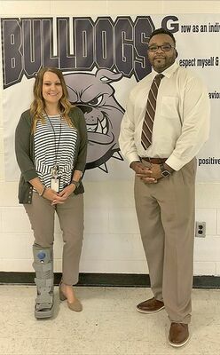 Pictured are Dana Crawford, new Assistant Principal, and new Principal Mancell Elam at Fulton Independent Schools. (Photo submitted)