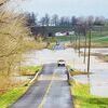 WHERE THE ROAD ENDS – One of many, Highway 58 East in Hickman County was closed March 14, the result of extensive rainfall which equaled extensive flooding in low lying areas. High winds followed, with downed trees and some power outages reported as well. (Photo by Becky Meadows)