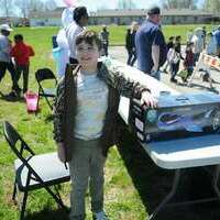 Clark Taylor was the winning ticket holder for a hover board, during the April 1 Community Easter Egg Hunt event sponsored by the South Fulton Parks and Recreation Board, assisted by the Fulton Parks Board.