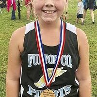 ELEMENTARY RUNNER – Chole McClure of Fulton County placed 5th in the Calloway County Invitational Elementary Mixed 1600 Meter Run held Sept. 8. (Photo submitted)