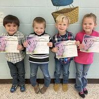 SFES PERFECT ATTENDANCE – These South Fulton Elementary students in PreK achieved perfect attendance during the previous grading period. They are, left to right, William Rivera, Jase Long, Cruz Sowell, and Heavenleigh Nance. (Photo submitted)