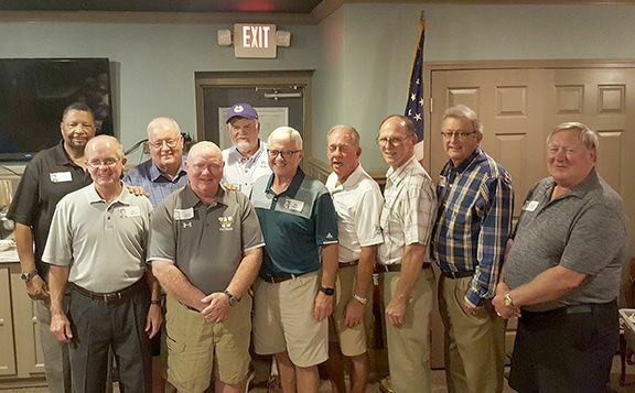 FHS CLASS OF ‘68 REUNION – Men attending the reunion of the 1968 Class at Fulton High School recently were, front row, left to right, Paul Pittman, David Forrest, Mike Gossum, Joe Hoodenpyle, Eddie Williamson, David Hazelwood, Steve Mann; back row, Larry Spinks, Max Omar, and Jimmy King. (Photo submitted)