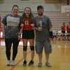 SFMS EIGHTH GRADE NIGHT – Cherish Nance, #13 on the South Fulton Middle School Lady Devils Volleyball team, was recognized on March 5, along with her parents, Christopher and Charity Nance, for Eighth Grade Night Recognition at the SFMS home match. (Photo by Benita Fuzzell.)