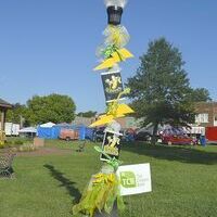 Citizens Bank earned a prize for their creative entry in the Banana Festival Lamp Post Decorating contest.