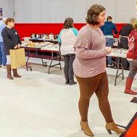 The Arts Council sold soups, sandwiches, and desserts to shoppers.