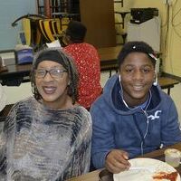 DYNAMIC DUO – Cara Kinney participated in the Grandparent’s Luncheon at Fulton County Elementary School and Fulton County Middle School Sept. 7, with her grandson, JShon Jones. (Photo by Barbara Atwill)