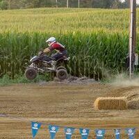DIRT, DIPS AND DRIVING AT THE HICKMAN COUNTY FAIR – Dirt bikes in the TT races were a popular event last week, as participants raced in high gear Aug. 2 at the Hickman County Fair in Clinton. (Photo by Becky Meadows)