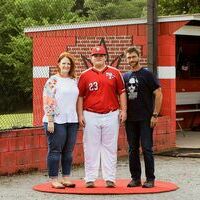 RED DEVILS HONORED – South Fulton High School senior baseball team member Jaden Knott was honored during Senior Night recognition, along with his parents, Jamie and Eric Knott. (Photo by Jake Clapper)
