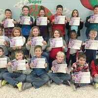 SFES PERFECT ATTENDANCE – These South Fulton Elementary students in Fourth  Grade achieved perfect attendance during the previous grading period. They are, front row, left to right, Ethan McDonald, Lucas Foust, Jaxon Wright, Logan Copeland, Jack Merritt, Kamren Cole; middle row, Emma Howes, Olivia Rogers, Marissa Nance, Shelby Stevens, Brooke Adams, Seth Dunn; back row, Randy Stowell, Tucker Hutchins, Audrey Redden, Gavin Dixon, Callie Tucker, and Sam Sutherland. (Photo submitted)