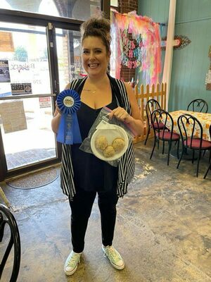 Ashley Bonsness of Union City, won first place in miscellaneous, for her peanut butter banana whoopi pie.