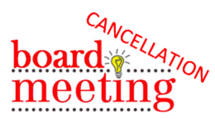 PARKS BOARDS' MEETINGS CANCELLED