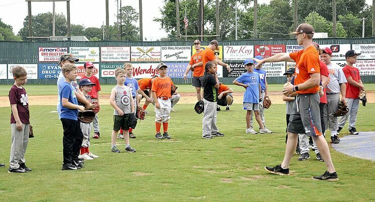 The Fulton Railroaders hosted their annual baseball camp at Fulton's Lohaus Field this morning with a record number of youth in attendance.