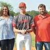 The only senior on the South Fulton Red Devils baseball team, Carter
Hodges, was honored along with his parents, Terri and Greg Hodges,
during recent Senior Night recognition. (Photo submitted)