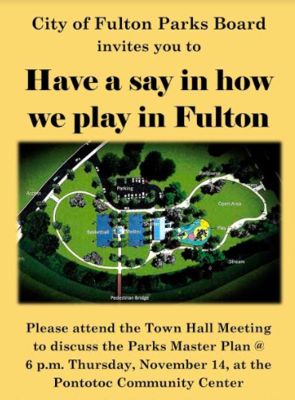 TOWN HALL MEETING FOR PUBLIC INPUT ON PARKS PLAN