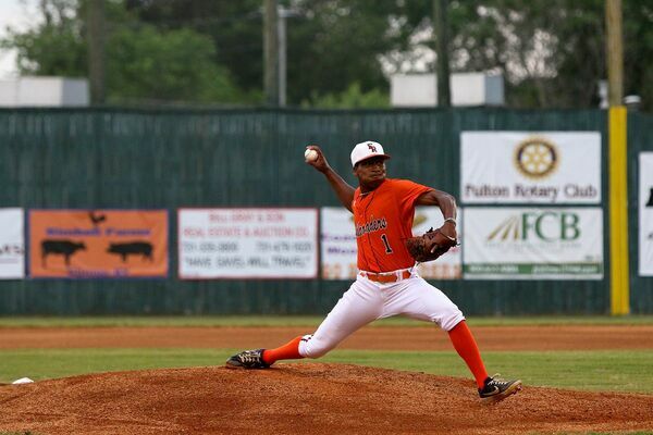 Fulton Railroader Keyshawn Mays took the loss on the mound June 5. (Photo by Jake Clapper)