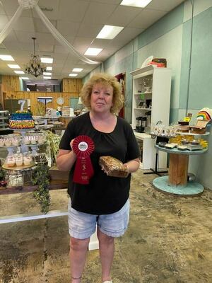 Stefany Morris of Fulton, won second place in the category for banana bread with her chocolate chip banana bread.