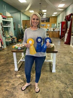 Amanda Hale of Sedalia, took first place in the cake category for her  banana pudding cake, first place in the pie category for her Elvis pie, and third place in the miscellaneous category for her banana nut bread cookies.