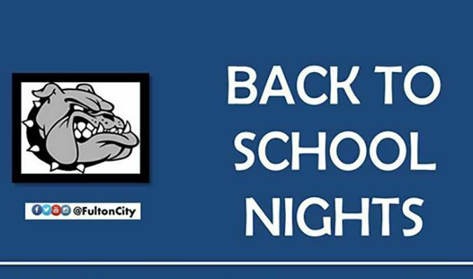 FULTON INDEPENDENT BACK TO SCHOOL NIGHTS SCHEDULED