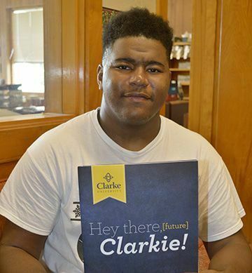 CLARK UNIVERSITY BOUND – Keshawn Murphy, a 2018 graduate of South Fulton High School recently signed a Letter of Commitment to attend Clark University in Dubuque, Iowa, and be a part of the school’s first ever football program. The son of Cory Algee of South Fulton and April Murphy of Fulton, he played in the linebacker position for the South Fulton High School Red Devils his senior year, prior to transferring from Fulton High School, where is played at the same post for the Bulldogs. While the private Catholic school, in the NAIA Conference, is over eight hours away from home, Murphy will have the advantage of a fellow Red Devil on staff at Clark, Adam Hicks,  a 2005 graduate of SFHS, who is the defensive coordinator of the program’s inaugural year. Murphy plans to major in Business/Marketing, and will report for classes this week, with football practice to begin the last week in August. He is the grandson of Pete and Joanne Algee of South Fulton, Pearlie Harding and Nolan Harding of Fulton. (Photo by Benita Fuzzell)